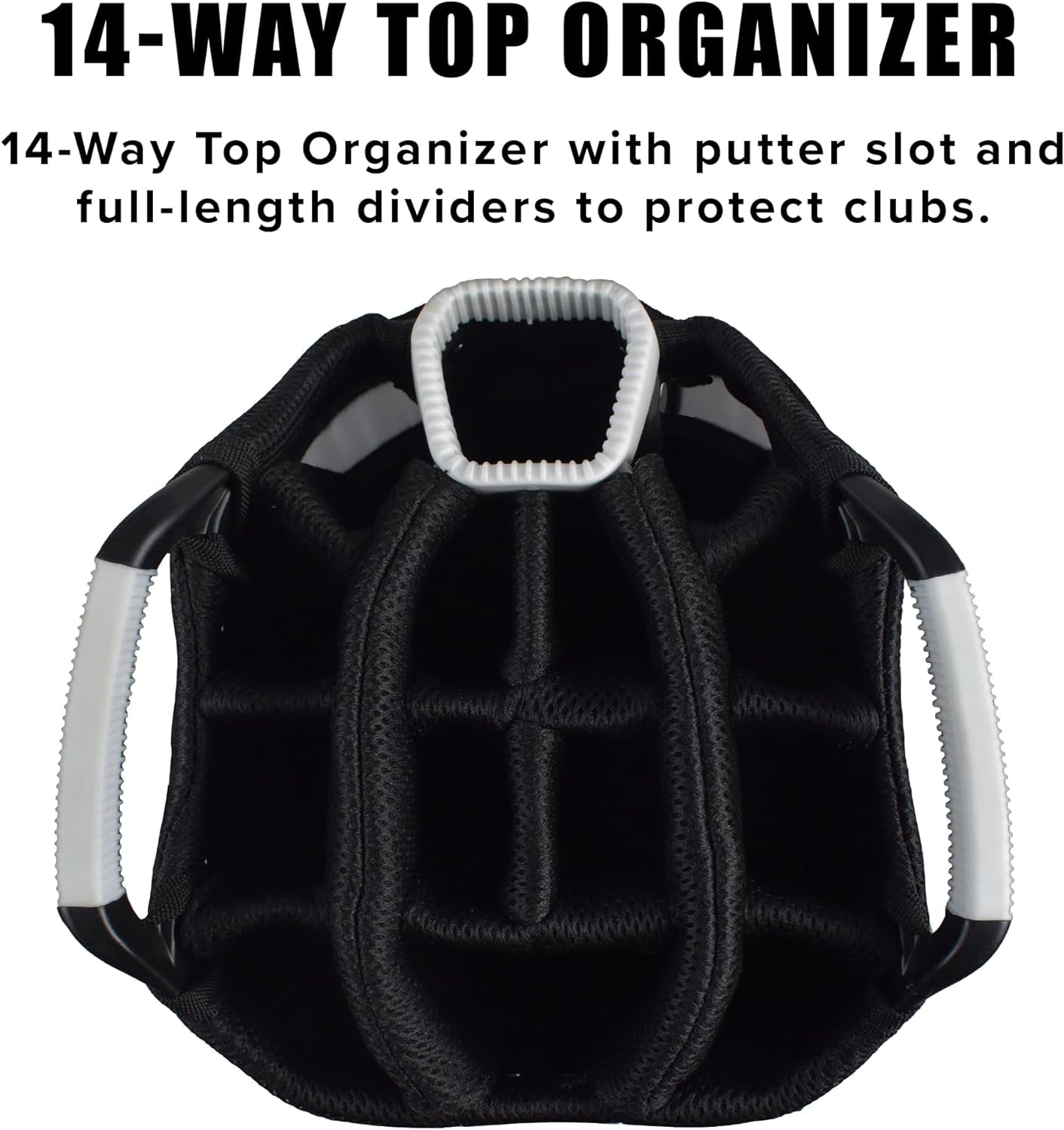 Golf 4.5 Premium 14 Way Divider Cart Bag Black/Black