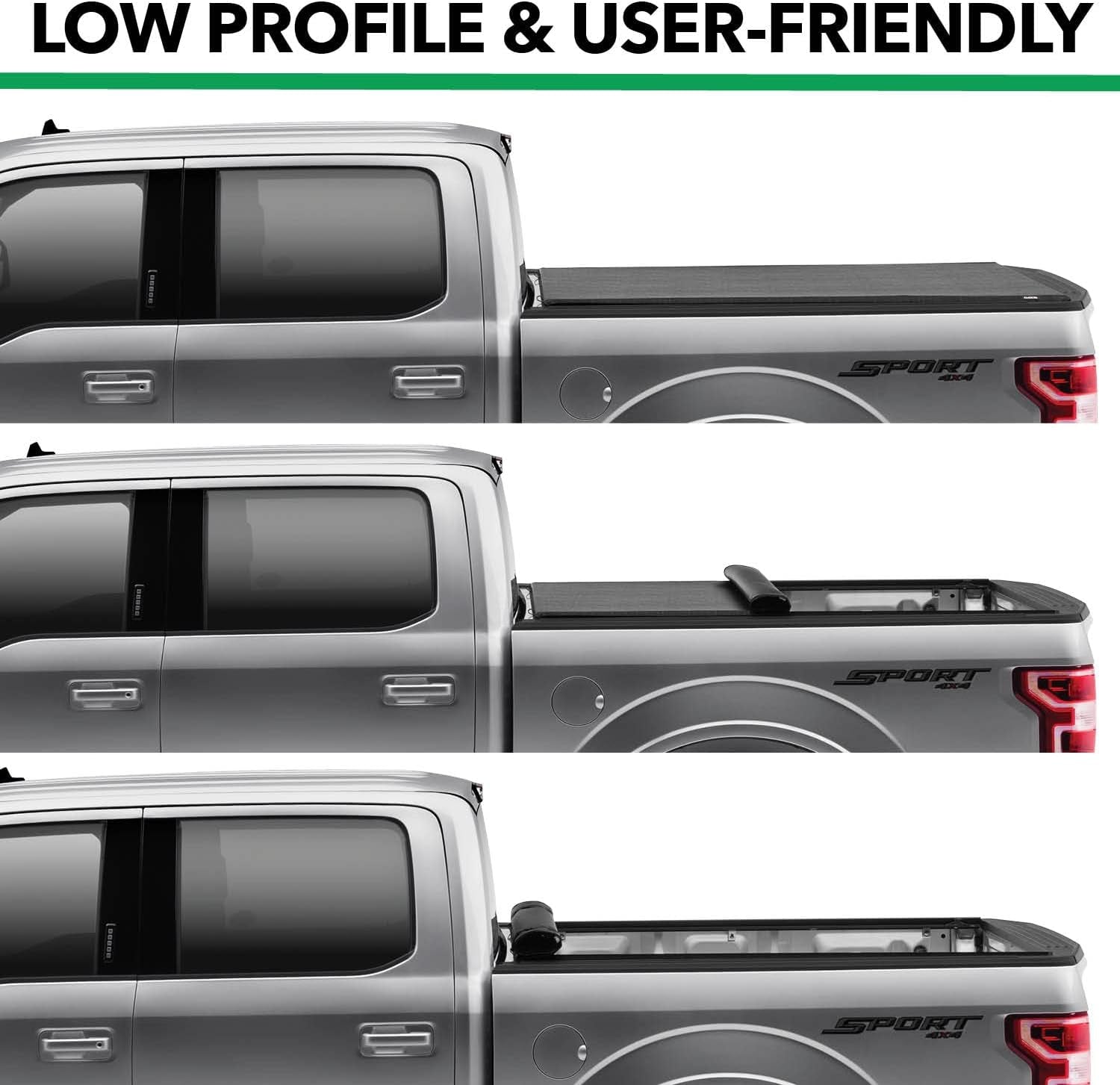 Gator ETX Soft Roll up Truck Bed Tonneau Cover | 53316 | Fits 2015 - 2020 Ford F-150 6' 7" Bed (78.9'')