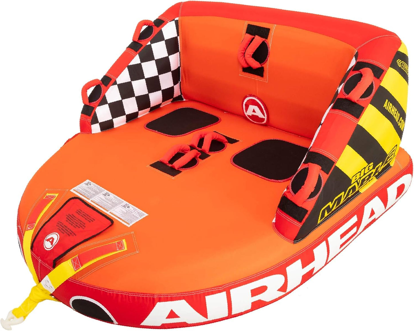 Mable Inflatable Towable Tube | 1-4 Rider Models | Dual Tow Points | Full Nylon Cover | EVA Foam Pads | Patented Speed Valve | Boat Tubes and Towables