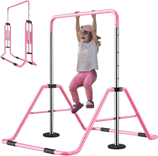 Gymnastics Bars Kids Kip Training Bars for Home, Folding Horizontal Bars with Adjustable Height, Practice Bar Gymnastic for Kid, Child, Girls, Boys