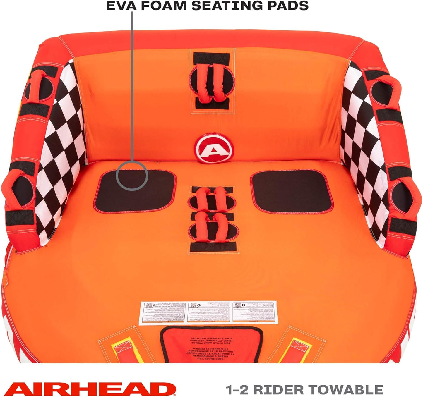 Mable Inflatable Towable Tube | 1-4 Rider Models | Dual Tow Points | Full Nylon Cover | EVA Foam Pads | Patented Speed Valve | Boat Tubes and Towables