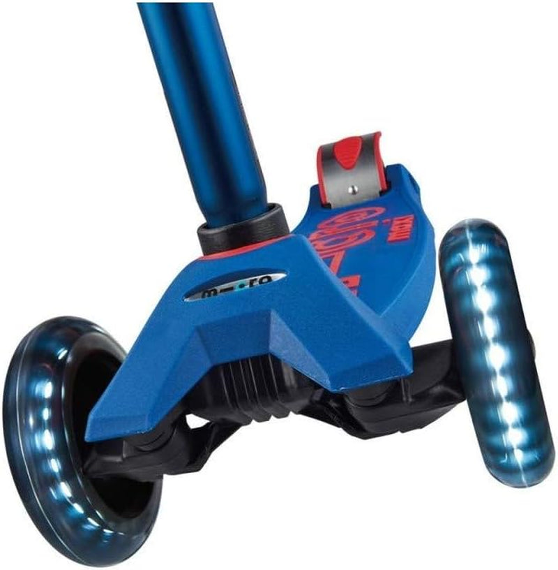 ® | Maxi Deluxe LED Scooter 3 Wheels Kids | Wheels with LED Lights | Tilt Swivel System | Height Adjustable | 5-12 Years | Boys and Girls