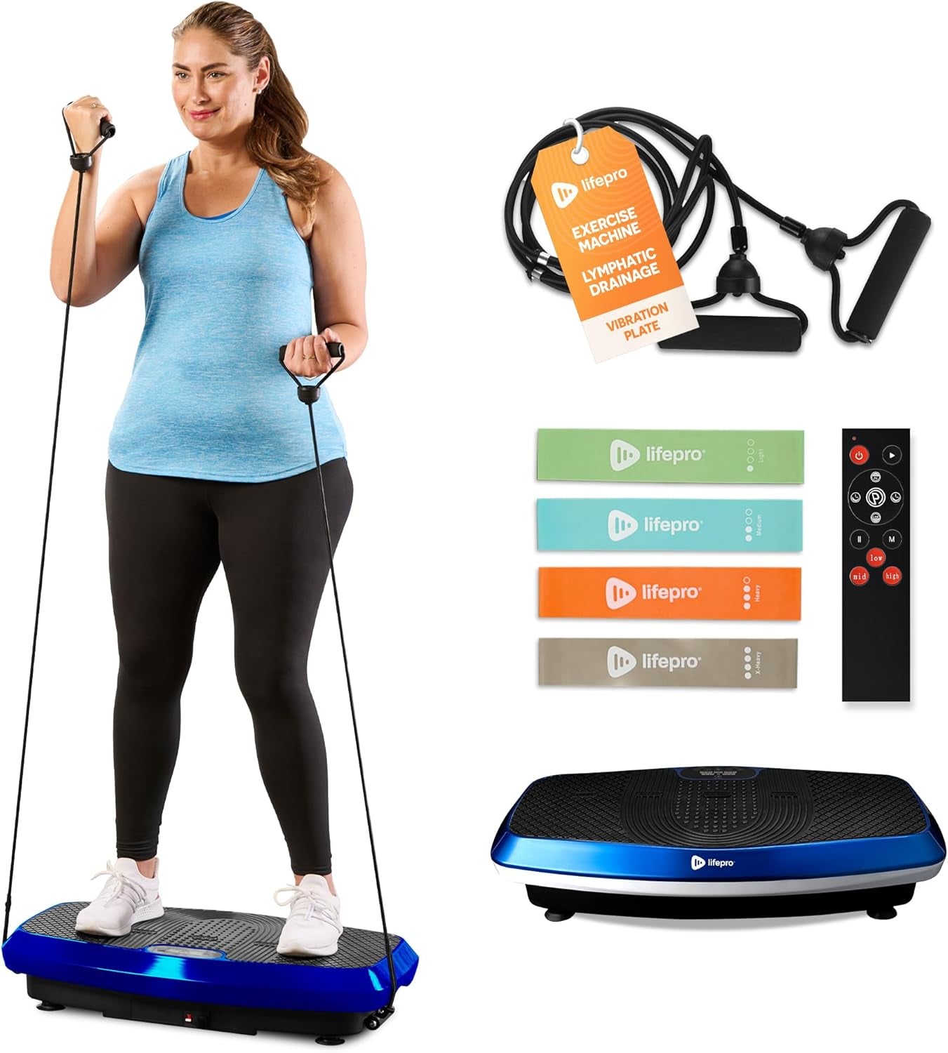 Hovert 3D Vibration Plate Machine - Dual Motor Oscillation, Lateral + 3D Motion Vibration Platform Machine - Full Whole Body Vibrating Machine for Home Exercise & Fitness