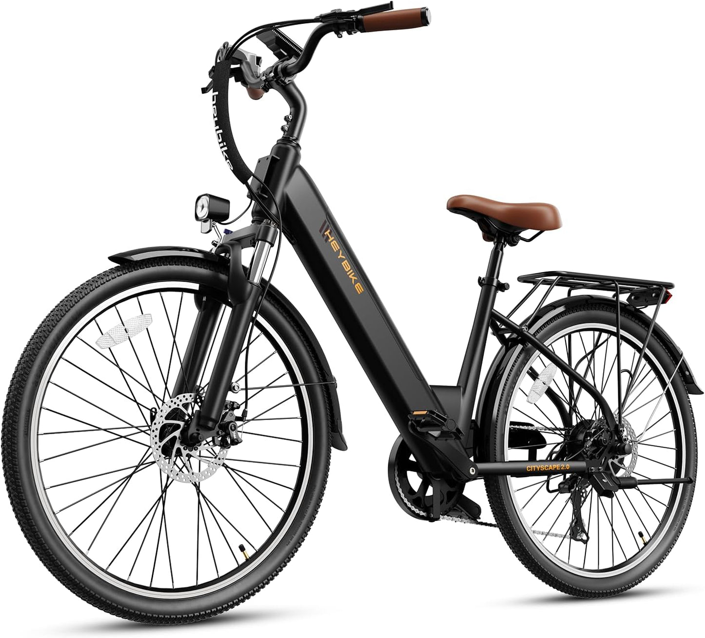 Cityscape 2.0 Electric Bike for Adults with 1000W Motor Peak,468Wh Removable Battery and up to 50Miles 24MPH,UL Certified 26" Electric Commuter Bike with 7-Speed and Front Suspension.