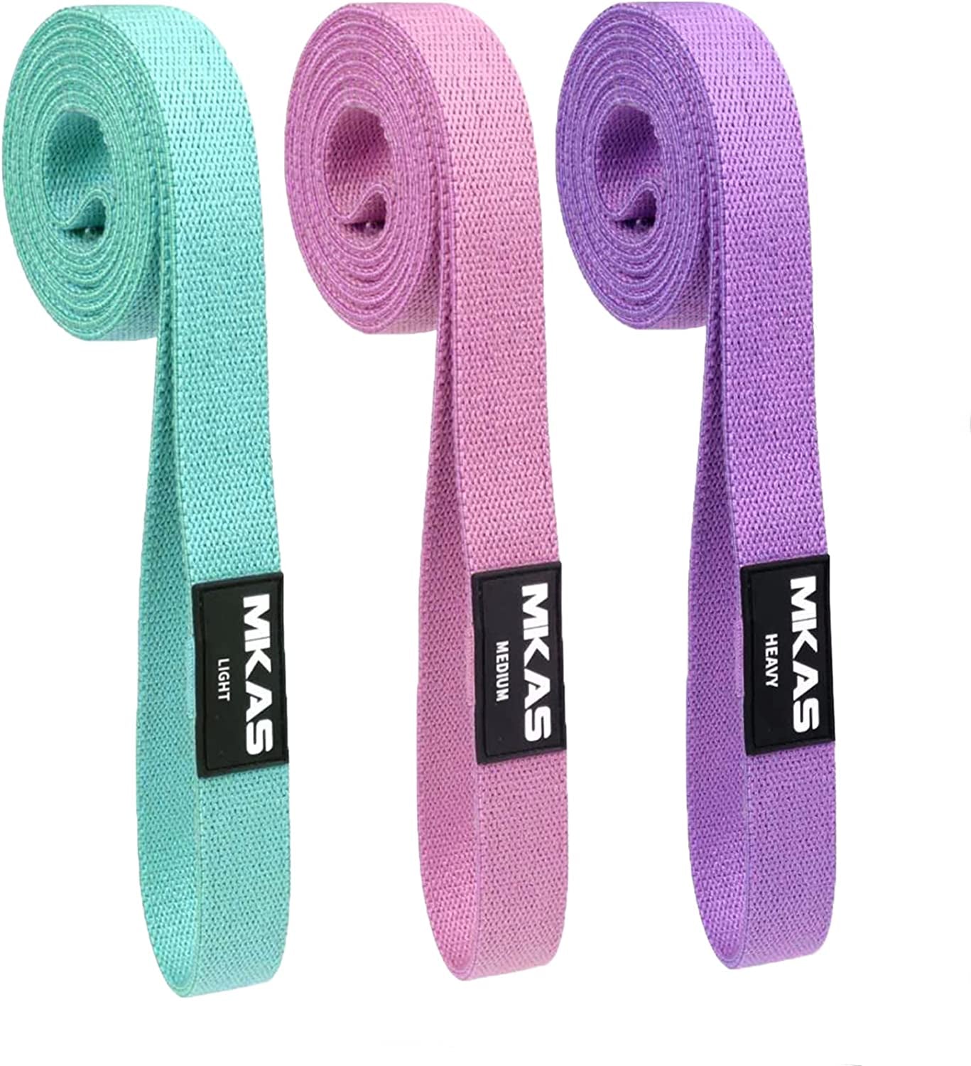 Long Resistance Bands Set Fabric Exercise Bands Resistance for Women, Cloth Loop Resistance Bands for Full Body Workout, Heavy Duty Stretch Fitness Bands Pull up Assistance Resistance Bands Set