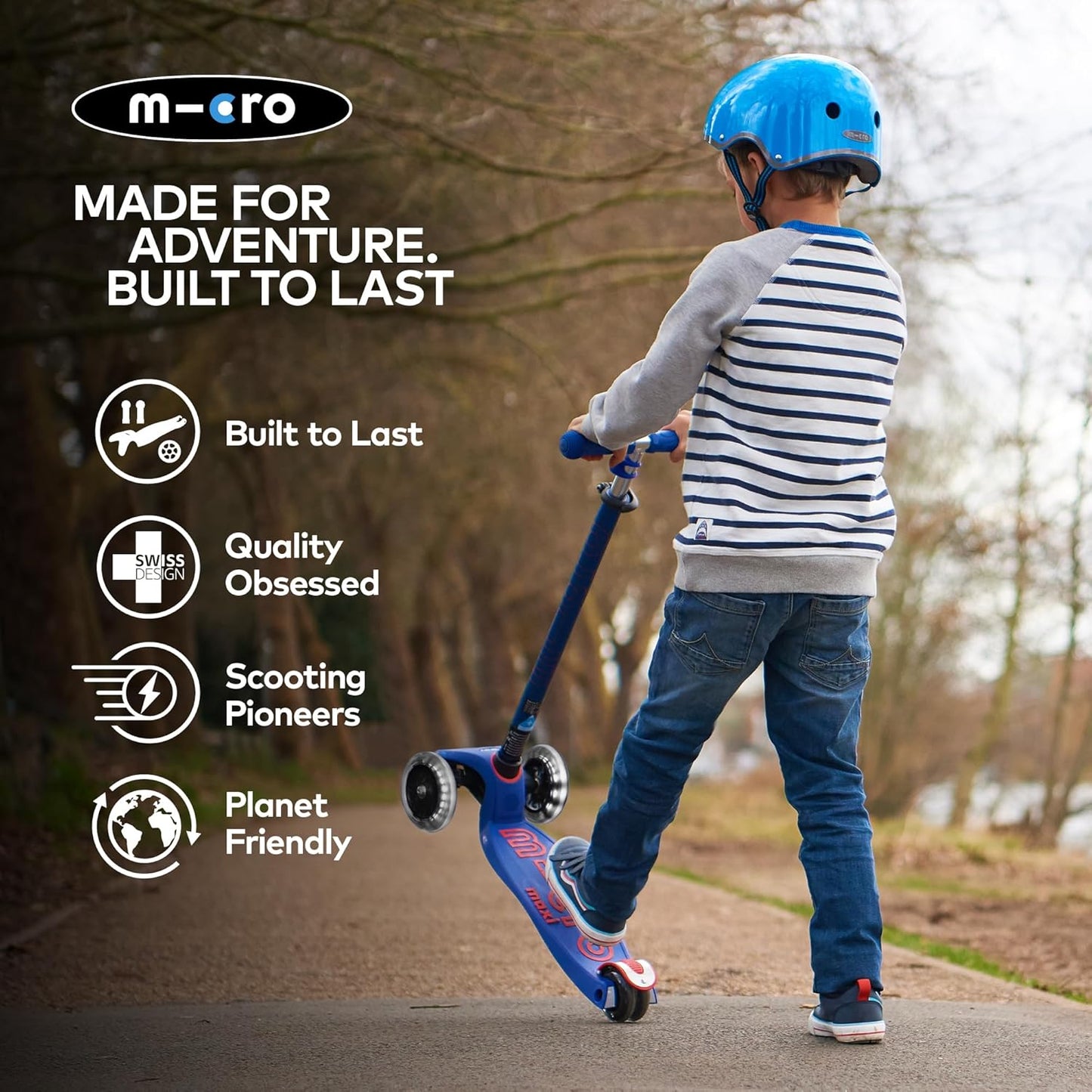 ® | Maxi Deluxe LED Scooter 3 Wheels Kids | Wheels with LED Lights | Tilt Swivel System | Height Adjustable | 5-12 Years | Boys and Girls